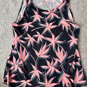 Carve Design Floral Pink and Black Women's swim Top